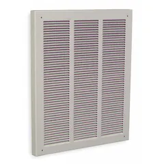 Surface-mount security front cover for electric wall and ceiling heaters. Designed for use with model 3UG57, fits all wattages. Includes screws and mounting hardware for installation.