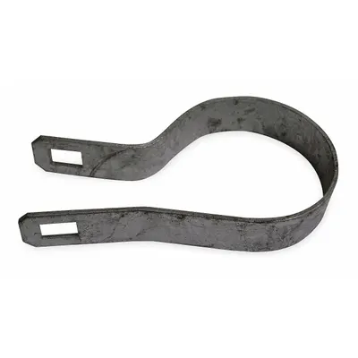 OEM Steel Tension Band with Two Bolt Holes - Fence Hardware