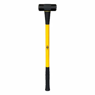 NUPLA Sledge Hammer: Steel, Fiberglass Handle, 8 lb Head Wt, 1 1/2 in Dia, 32 in Overall Lg - Standard Sledge Hammers