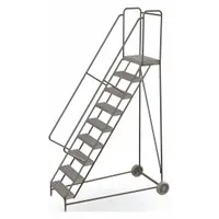 TRI-ARC Wheelbarrow Ladder: 7.5 ft Platform Ht, Assembled, No Locking Mechanism, Aluminum (MPN WLARTR109245)