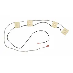 This OEM replacement ignitor switch and harness controls the ignition sequence in gas ovens, ensuring the burner lights safely. It is designed for use in Whirlpool ovens and includes the necessary wiring harness for installation.