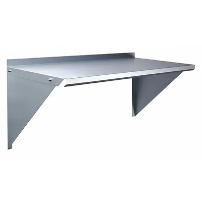 OEM Steel Solid Wall-Mount Shelving, 36 in x 16 in, Zinc-Plated, 100 lb Capacity