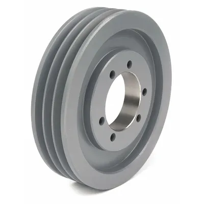 OEM Bushed-Bore Cast-Iron Wedge V-Belt Pulley, 3 Groove, 10.3 in OD, 5V Pitch - Bushed-Bore Cast-Iron Wedge V-Belt Pulleys