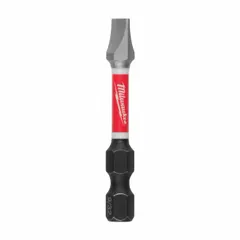 Slotted-head impact bit with SL 9/32 industry size and standard hex shank. Made of alloy steel for use with impact drivers in high-torque fastening applications. Sold in a 25-pack.