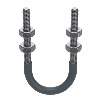 ANVIL Cushioned U-Bolt: 1/4"-20 Thread Size, For Pipe Size 1 in, 2 3/4 in Inside Ht - Cushioned U-Bolts