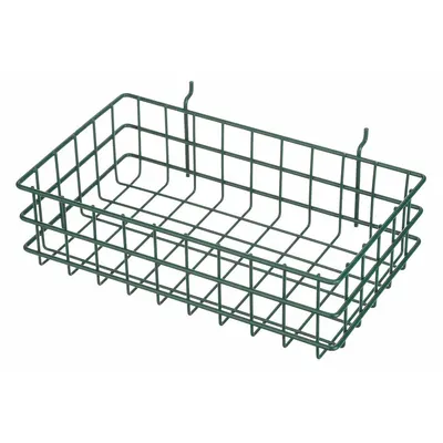 MARLIN STEEL WIRE Storage Basket: Display Basket, Stainless Steel, Powder Coated, Green (MPN 923-08) - Machining
