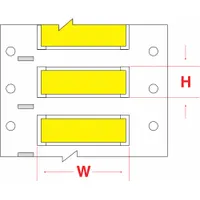 Sleeve Label: 1 in x 2 in, Polyolefin, Yellow (Matte), For 1 AWG to 2 AWG Wire Gauge (MPN PS-1000-2-YL-SC)