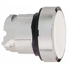 Momentary-action flush push-button operator from the XB4 series, with a metallic actuator. Designed for 22 mm panel cutouts, suitable for start, stop, or command functions in industrial control panels, machinery, and process equipment.