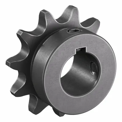 TSUBAKI Single Strand Sprocket: 41, For 1/2 in Chain Pitch, 3/4 in Bore Dia, 11 Teeth - Size 41 Fixed-Bore Roller Chain Sprockets