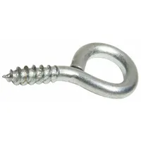 Stainless steel screw eye for securing bird control netting to structures. Silver finish, 2-1/4 in overall length, 1 in depth. Pack of 50. Used to fasten netting over openings, ledges, or rooflines in outdoor installations