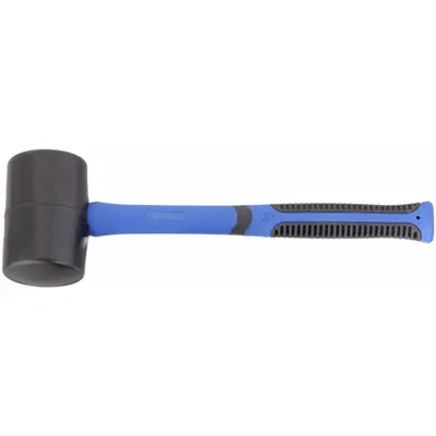 WESTWARD Rubber Mallet: Fiberglass Handle, 2 lb Head Wt, 3 in Dia, 5 3/16 in Head Lg - Rubber Mallets