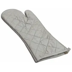 Silicone oven mitt with a silver finish and 13 in overall length. Designed for handling hot cookware and bakeware in commercial kitchens, hospitality, and food-service environments.