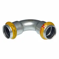 This APOLLO SmartPress fitting is a press-fit x press-fit elbow for gas piping systems. It features a 1 1/2 in pipe size on both ends and an HNBR seal. Suitable for use in commercial and industrial gas lines