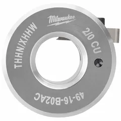 Copper stripping bushing for 2/0 AWG THHN/XHHW wire. Designed for use with MILWAUKEE tools 2435-20 and 2935-20 to remove insulation during electrical installation.