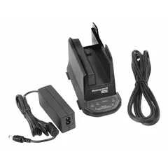 Charger kit for powered air purifying respirators. Recharges PAPR batteries to support continuous operation in industrial environments requiring respiratory protection.