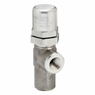 Parker Pressure Control Valve: 10 gpm, 35 psi Max Set, Stainless Steel - Soft-Seat Pressure Control Valves