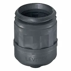 Protective boot designed for LEVITON locking plug connectors. Shields the plug from dust, moisture, and impact in industrial environments. Suitable for use in manufacturing plants, workshops, and outdoor power distribution setups.