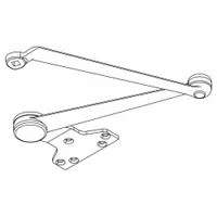 Aluminum replacement arm for LCN 4030 series door closers. Features cushion arm type and adjustable spring. ADA compliant. Suitable for use in commercial and institutional door applications requiring controlled closing force