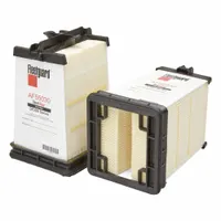 Panel engine air filter with 6 19/32 in outside diameter (bottom) and 6 19/32 in overall length. Interchanges with Baldwin PA31013 and FleetGuard AF55030. Compatible with Bobcat vehicles. Used in construction and industrial equipment to trap airborne contaminants and maintain clean airflow for engine protection