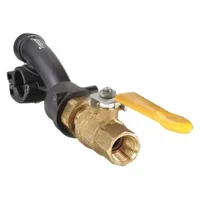 This push-to-connect x NPT adapter connects 1 in OD polyamide tubing to a 1/2 in NPT threaded port. Made of brass with a black finish, it is used in compressed air systems for tool-free installation and maintenance in pneumatic networks