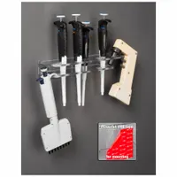 Pipette and Pipette Aid Rack: 11 1/4 in Overall Wd, 2 1/4 in Overall Ht, 3 5/8 in Overall Lg, PETG (MPN HOODPIPS61-T)