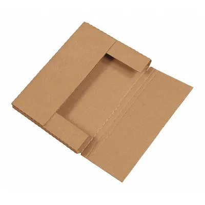 PARTNERS BRAND Easy-Fold Mailer, 12 1/8 x 9 1/8 x 1 in, Kraft, 50-Pack - Easy-Fold Mailers