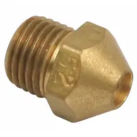 This spud orifice is a replacement component for Vulcan Hart ovens. It meters gas flow to the burner, ensuring proper combustion and heat output. Designed to meet original equipment specifications for gas flow control