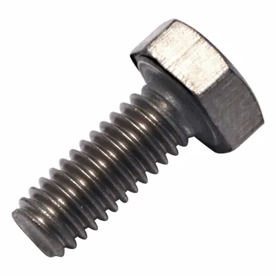 ALLIED TITANIUM Heavy Hex Bolt: Titanium, Grade 2, Plain, M4x0.7 Thread Size, 12 mm lg - Titanium Heavy Hex Bolts