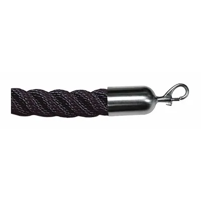 LAWRENCE METAL Barrier Rope, 6 ft, Nylon, Snap End, Metal End Caps - Barrier Ropes