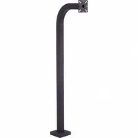 PEDESTAL PRO Gooseneck Pedestal: 50 in Overall Ht, Black, Pedestal, 12 in x 5 in, Black (MPN 48-9C)