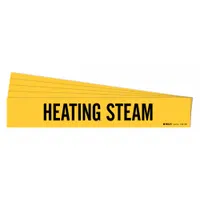 Pipe Marker: Heating Steam, Yellow, Black, Fits 8 in and Larger Pipe O.D., 1 Pipe Markers, 5 PK (MPN 7126-1HV-PK)
