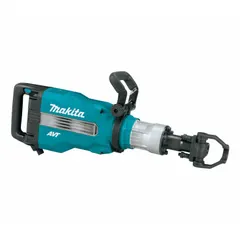 This MAKITA demolition hammer is a corded chipper with a 1 1/8 in hex shank, delivering 35.7 ft-lb of impact energy at 1,300 bpm. It operates on 120V AC power and weighs 45 lb. Suitable for heavy-duty chipping and breaking tasks in construction and renovation.
