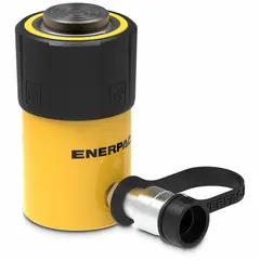 The ENERPAC RC252 is a single-acting hydraulic ram with a 25-ton nominal capacity and a 2-inch nominal stroke, constructed from steel. Designed for general purpose lifting and pushing applications, it delivers controlled force in a compact form factor suitable for industrial maintenance, construction, and manufacturing tasks.