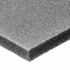 This closed-cell polyethylene foam sheet features a cross-link texture for enhanced compression resistance. With a firmness of 9 psi at 25% deflection and fair tensile strength (<50 psi), it is suited for cushioning, gasketing, and vibration damping in industrial packaging and other applications. Meets MVSS 302 standards.