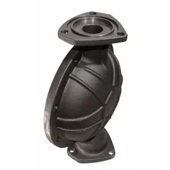 Cast-iron fluid chamber compatible with NDP Series diaphragm pumps. Houses the pumping mechanism for fluid-transfer applications in industrial settings such as processing and manufacturing.