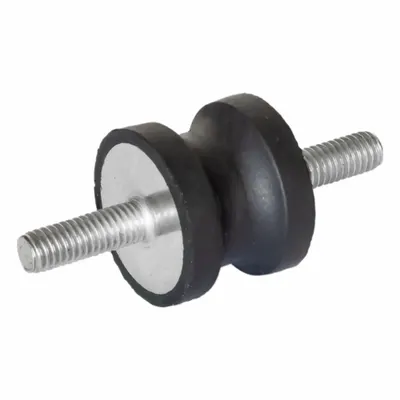 JW WINCO Male x Male Vibration-Isolating Mount, Natural Rubber, #8-32 Thread - Male x Male Vibration-Isolating Mounts