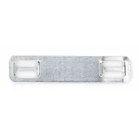 Marker Plate: Rectangle, 3/8 in x 1/3/4 in, 304 Stainless Steel, 0.01 in Thick, 4 Holes (MPN MMP172W38-C)