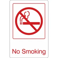 Facility Sign: Acrylic, Adhesive Sign Mounting, 9 in x 6 in Nominal Sign Size, Not Retroreflective (MPN 486H29)