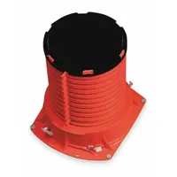 3M Firestop Pipe Cast-In Device: 2.5 in Overall Ht, 6 in For Pipe Size, 3 hr, Pipe, Metal (MPN 6MCID)