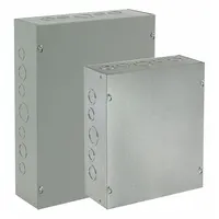 HOFFMAN Enclosure: Steel, 36 in x 36 in x 8 in, NEMA 1, Solid Cover, Screw On, Galvanized (MPN ASG36X36X8NK)