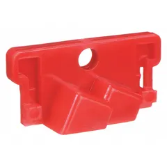 Clamp-on circuit breaker lockout designed for 120V AC single-pole breakers. Pack of 6 units for locking out individual breakers during maintenance to prevent accidental re-energization. Suitable for use in industrial and commercial electrical panels.