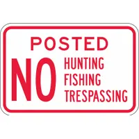 Aluminum sign with 0.063 in thickness, nominal size 12 in, featuring mounting holes for attachment to posts, walls, or gates. Used to mark restricted areas and deter unauthorized access on properties such as equipment yards, pump stations, or enclosures