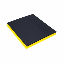 Polyethylene foam insert for tool storage, measuring 12 3/4 inches wide by 22 1/8 inches long. Black foam with yellow highlights. Used to organize and protect tools in toolboxes, drawers, and workstations by providing custom cutouts that keep tools visible and accessible.