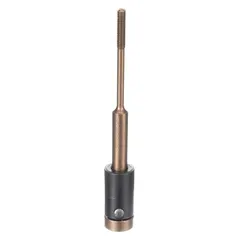 This steel pneumatic tool threaded mandrel is designed for installing helical inserts into coarse-thread holes. It is used to restore or reinforce threads in metal components in applications such as machining, automotive repair, and industrial maintenance.