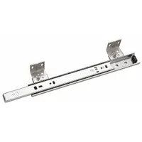 This ACCURIDE ball bearing drawer slide is a bracket-type slide with 3/4 extension and a closed length of 11 13/16 in. It is suitable for use in industrial cabinetry, tool storage, and equipment enclosures where smooth sliding action is required
