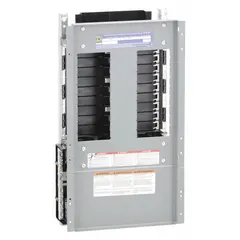 125 A main lug convertible panel interior with 18 spaces. Aluminum bus accepts EDB/EDG/EDJ circuit breakers. Dimensions: 21 in height by 10 7/16 in width. Used for branch circuit distribution in electrical panelboards.