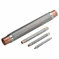 This Parker vibration absorber reduces mechanical vibration and noise in piping systems. It features a stainless steel braid and copper connection material. The unit has a 2-5/8 inch sweat connection and an overall length of 24-1/8 inches. Suitable for use in HVAC, refrigeration, and industrial piping to protect compressors and pumps