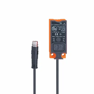 IFM Capacitive Proximity Sensor: M8, PNP, PNP, IO-Link - Rectangular Sensors with Pigtail Connectors