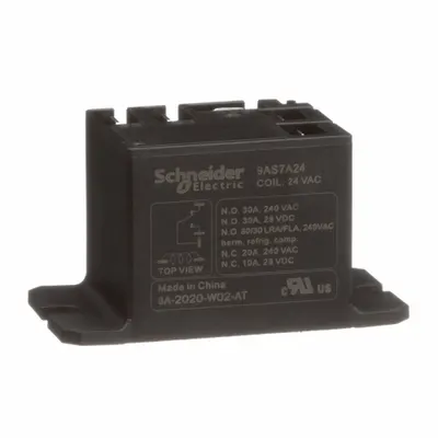 SCHNEIDER Enclosed Power Relay: Surface (Top Flange) Mounted, 24V AC, SPDT - Surface-Mounted Relays