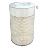 Round-oval engine air filter with axial seal. Inside diameter 5/8 in. Designed for International vehicles. Removes airborne contaminants from engine intake air